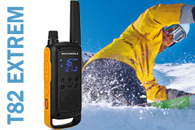 Motorola T82 Extreme, walkie talkie PMR446 resistente para actividades outdoor