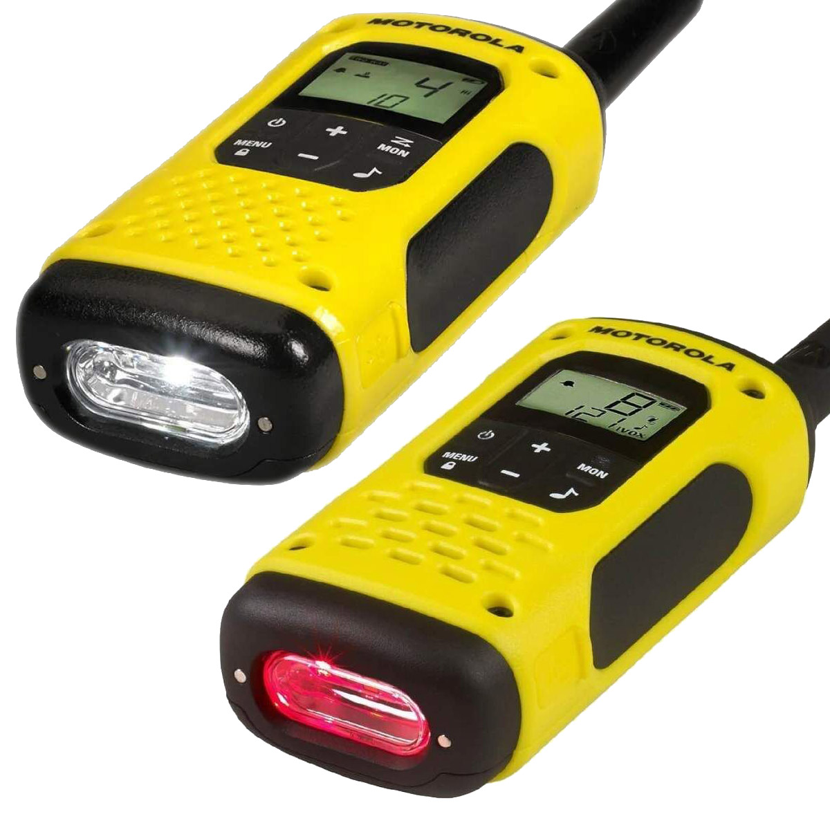 Linterna LED del Motorola T92 H2O con modos de luz blanca y luz roja para señalización